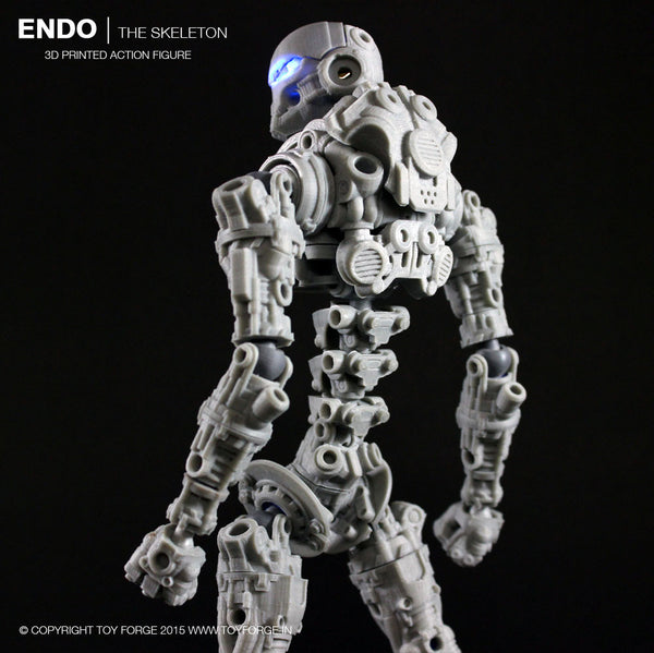 Endo The Skeleton 3D Printed Action Figure Digital Files Toy Forge