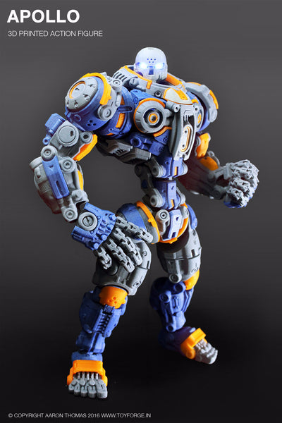 Apollo 3D Printed Action Figure (Assembled) - Toy Forge
